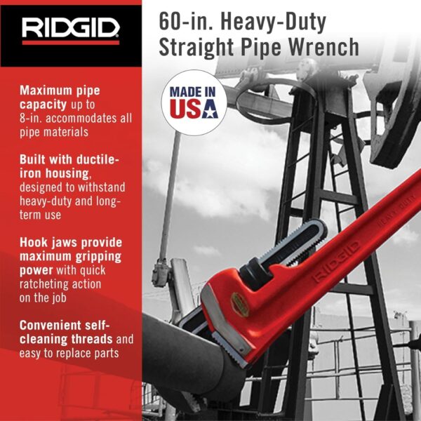 Ridgid 31045 / Model 60 60" Steel Pipe Wrench