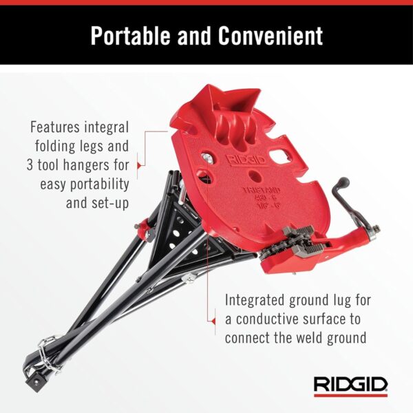 Ridgid 36273 Model 460-6 Portable TRISTAND Chain Vise - 1/8" to 6"