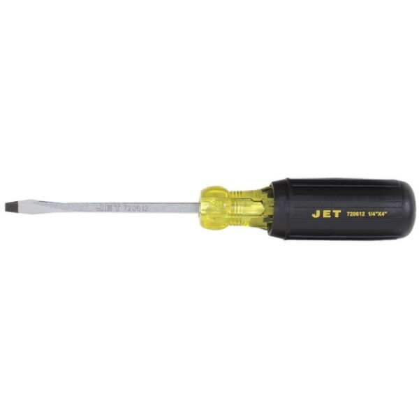 Jet 720612 JKSS-4 1/4" x 4" Slotted Square Shank Cushion Grip Screwdriver
