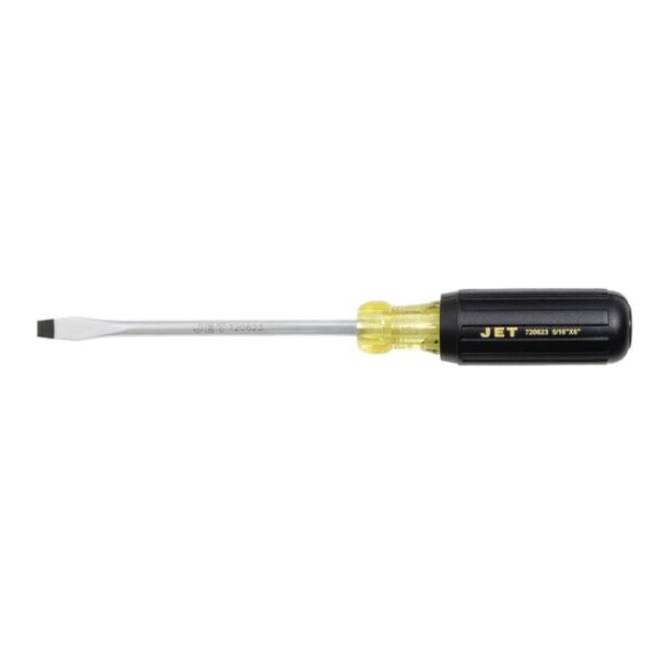 Jet 720623 JKSS-6R 5/16" x 6" Slotted Round Shank Cushion Grip Screwdriver