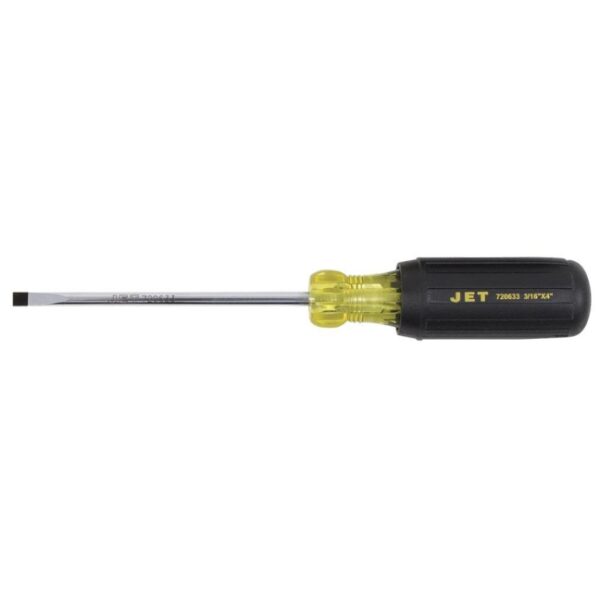 Jet 720633 JKSS-4CT 3/16" x 4" Cabinet Tip Cushion Grip Screwdriver Jet 720633 JKSS-4CT 3/16" x 4" Cabinet Tip Cushion Grip Screwdriver