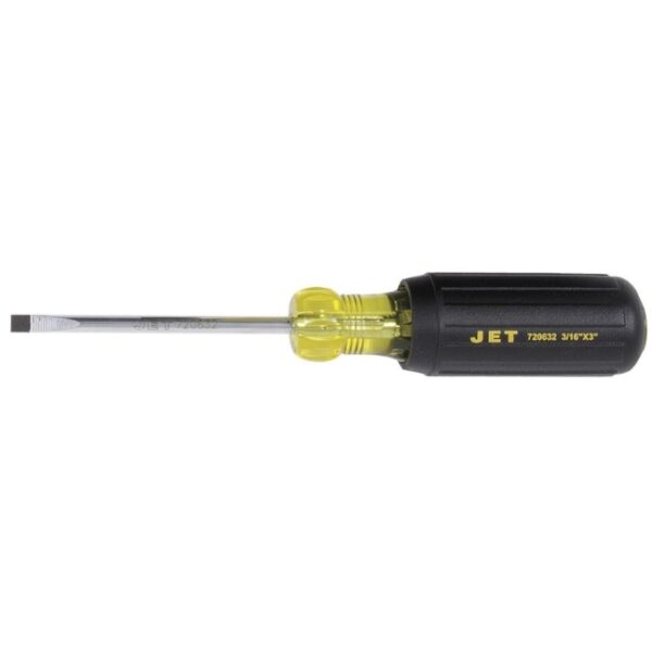 Jet 720632 JKSS-3CT 3/16" x 3" Cabinet Tip Cushion Grip Screwdriver Jet 720632 JKSS-3CT 3/16" x 3" Cabinet Tip Cushion Grip Screwdriver