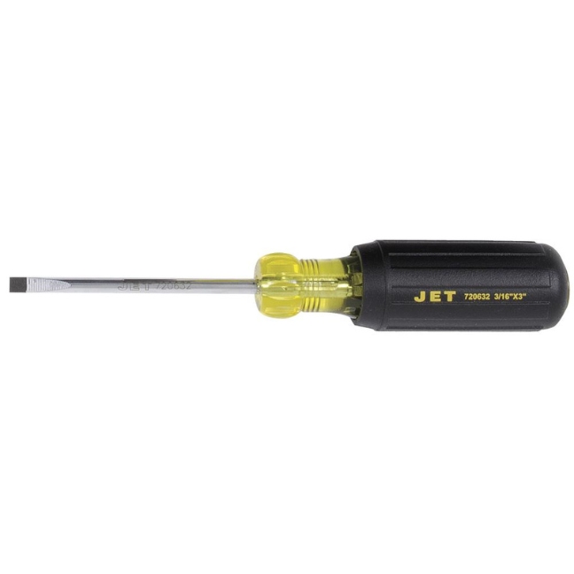 Jet 720632 JKSS-3CT 3/16" x 3" Cabinet Tip Cushion Grip Screwdriver