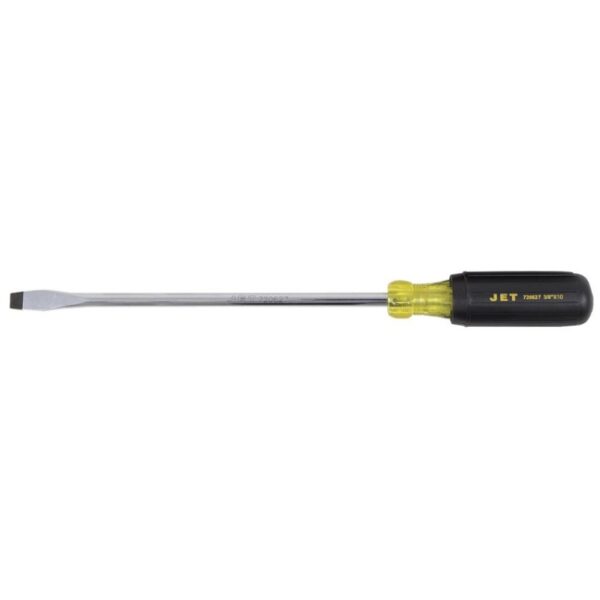 Jet 720627 JKSS-10R 3/8" x 10" Slot Round Shank Cushion Grip Screwdriver
