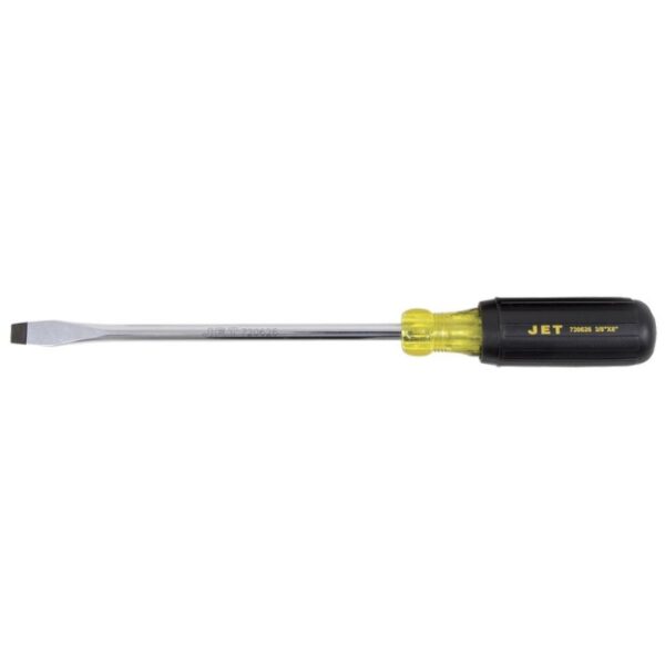 Jet 720622 JKSS-4R 1/4" x 4" Slotted Round Shank Cushion Grip Screwdriver