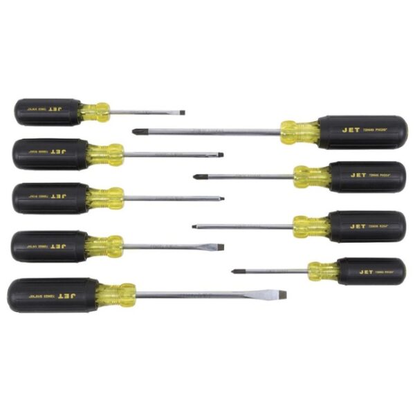 Jet 720564 JKS-9S 9-Piece Cushion Grip Screwdriver Set