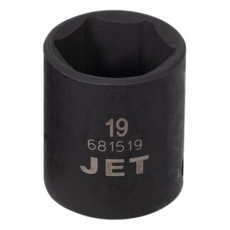 Jet 681519 3/8" Drive x 19mm 6 Point Regular Impact Socket