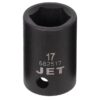 Jet 682517 1/2" Drive x 17mm 6 Point Regular Impact Socket