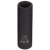 Jet 681216 3/8" Drive x 1/2" 6 Point Deep Impact Socket