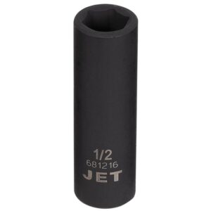 Jet 681216 3/8" Drive x 1/2" 6 Point Deep Impact Socket