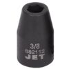 Jet 682112 1/2" Drive x 3/8" 6 Point Regular Impact Socket