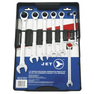 Jet 700164 RCWS-7M Metric Ratcheting Combination Wrench Set 7-Piece