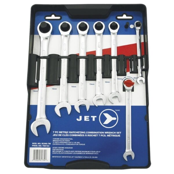 Jet 700164 RCWS-7M Metric Ratcheting Combination Wrench Set 7-Piece Jet 700164 RCWS-7M Metric Ratcheting Combination Wrench Set 7-Piece