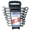 Jet 700321 RCWS-8SR Long SAE Reversible Ratcheting Combination Wrench Set 8-Piece