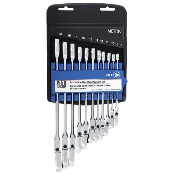 Jet 700381 RCWS-11FM Metric Flex Head Ratchet Combination Wrench Set 11-Piece Jet 700381 RCWS-11FM Metric Flex Head Ratchet Combination Wrench Set 11-Piece