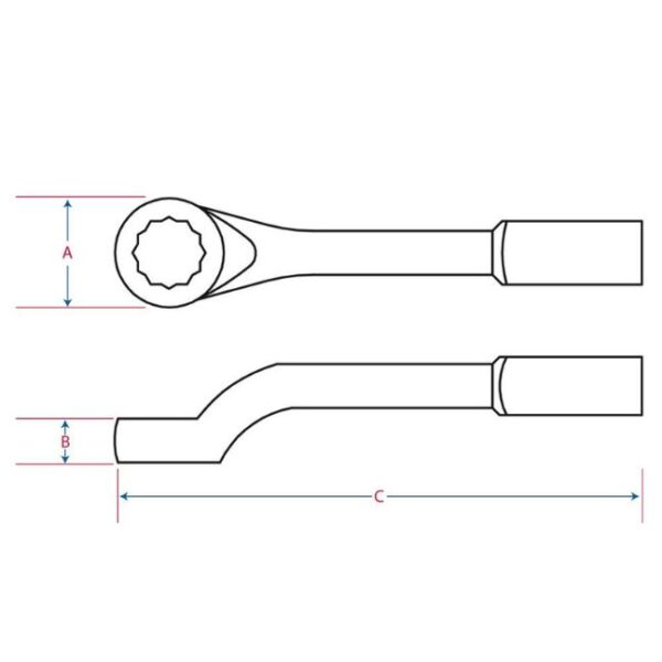 Jet 715205 1-1/4" Offset Striking Wrench