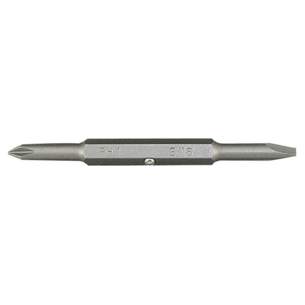 Jet 720593 3/16" Slot x PH1 Phillips Double-Ended Replacement Driver Bit