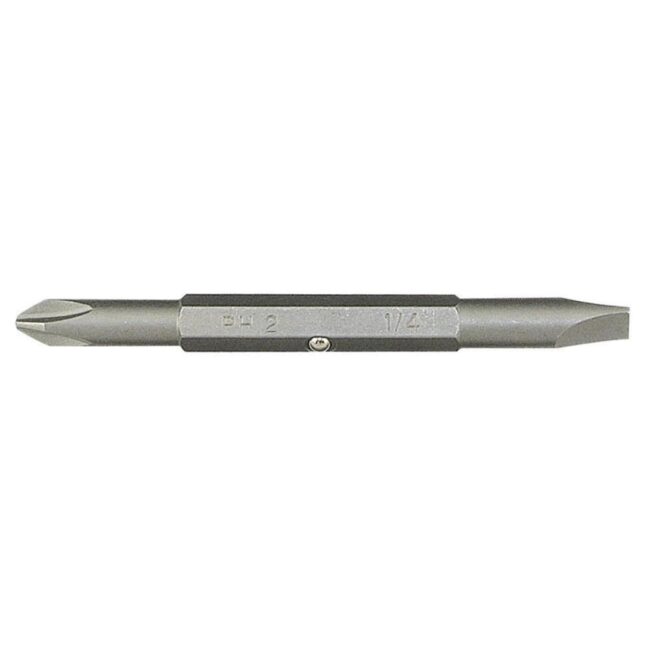 Jet 720594 1/4" Slotted x PH2 Phillips Double-Ended Replacement Driver Bit