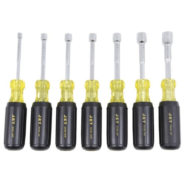 Jet 721101 JKND-7S SAE Cushion Grip Nutdriver Set 7-Piece