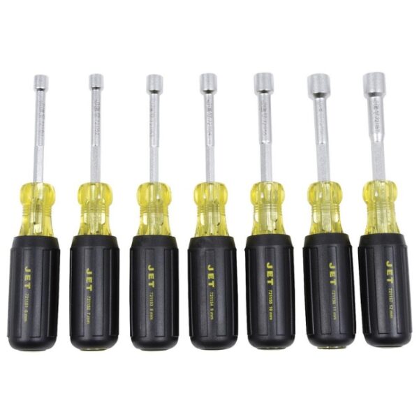 Jet 721102 JKND-7M Metric Cushion Grip Nutdriver Set 7-Piece