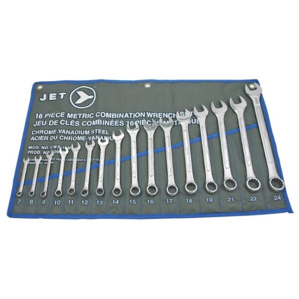 Jet 700173 CWS-16M Metric Raised Panel Combination Wrench Set 16-Piece Jet 700173 CWS-16M Metric Raised Panel Combination Wrench Set 16-Piece