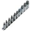 Jet 601803 HSW3812-10M 3/8" and 1/2" Drive Metric Hex Bit Socket Set 10-Piece