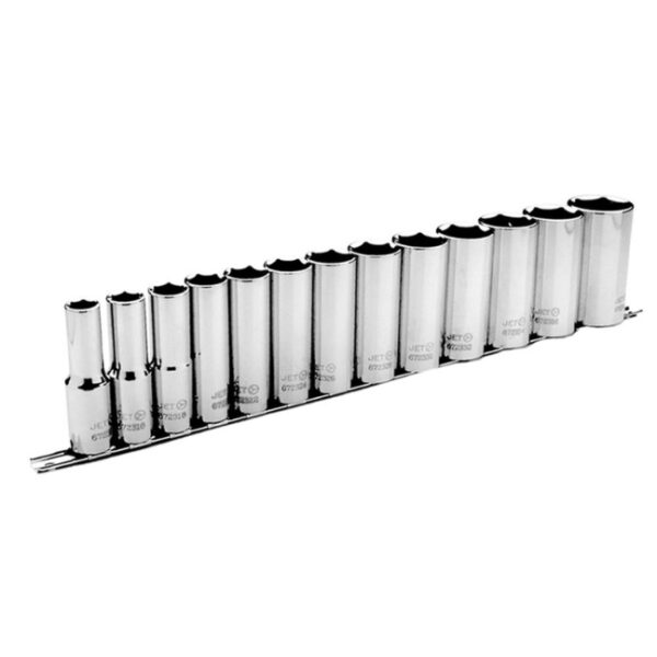 Jet 601313 SS1213D-6 1/2" Drive 6-Point Deep SAE Socket Set 13-Piece