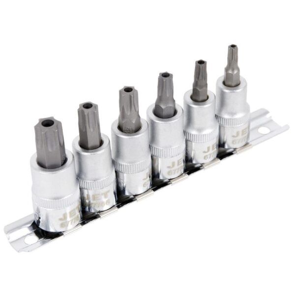 Jet 601216 SS386TB3/8" Drive Tamperproof TORX Bit Socket Set 6-Piece