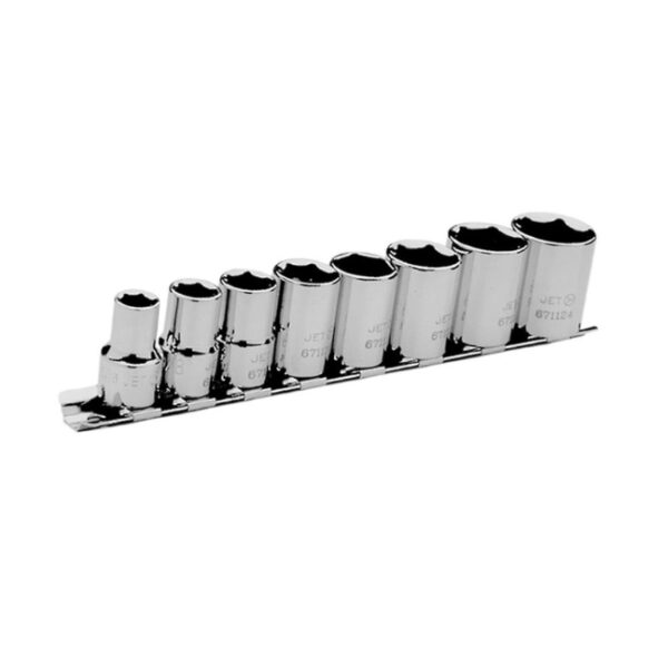 Jet 601219 SS3808-6 3/8" Drive 6-Point SAE Socket Set 8-Piece