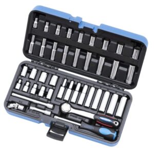 Jet 600126 SW1442C-12 1/4" Drive 12-Point SAE Metric Socket Wrench Set 42-Piece