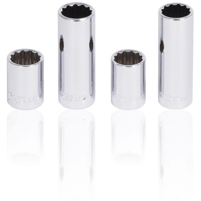 Jet 600126 SW1442C-12 42pc 1/4" Drive SAE Metric Socket Wrench Set