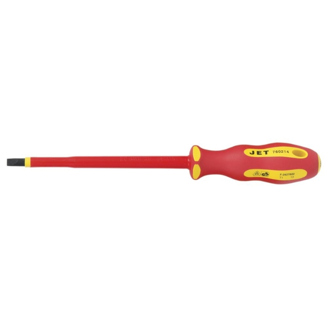 Jet 760214 JISS-6 1/4" x 6" Slotted VDE Insulated Screwdriver