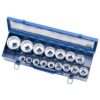 Jet 601406 SS3417M 3/4" Drive 12 Point Metric Socket Set 17-Piece