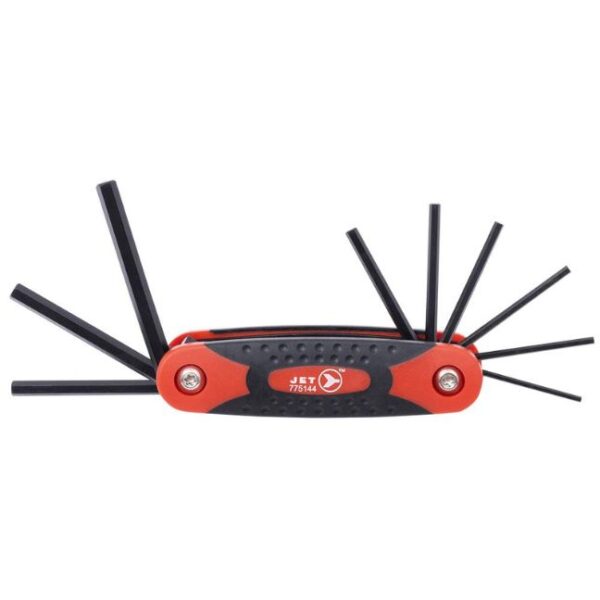 Jet 775144 JFHK-9 SAE Folding Hex Key Set 9-Piece