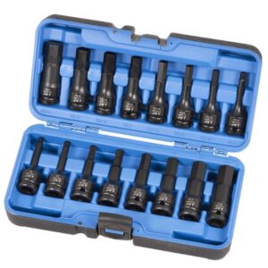 Jet 610340 PHB-1216C1/2" Drive SAE Metric Hex Bit Impact Socket Set 16-Piece