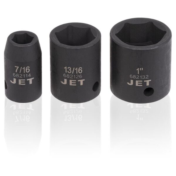 Jet 610302 PS1012 1/2" Drive 6 Point SAE Impact Socket Set 10-Piece