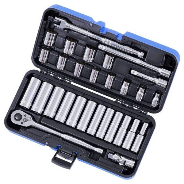Jet 600234 SW3830M-6 3/8" Drive 6 Point Metric Socket Wrench Set 30-Piece 6T124657.406 Jet 600234 SW3830M-6 3/8" Drive 6 Point Metric Socket Wrench Set 30-Piece