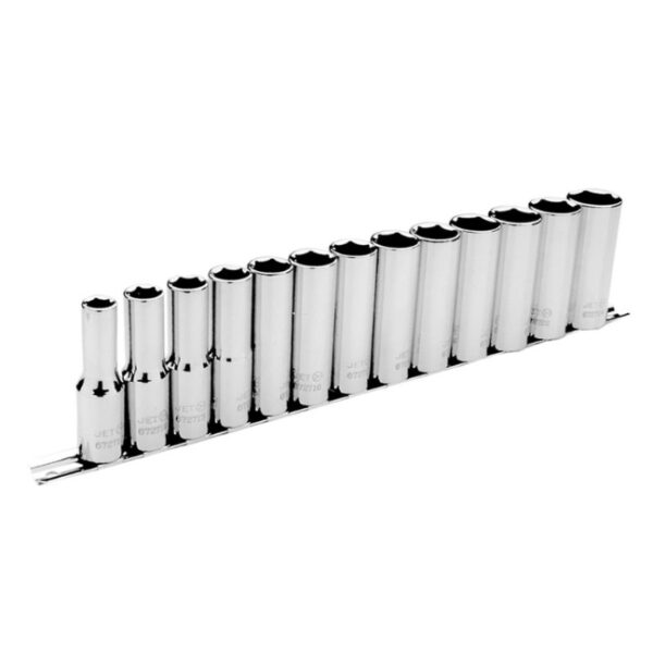 Jet 601314 SS1213DM-6 1/2" Drive 6 Point Metric Deep Socket Set 13-Piece