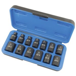 Jet 610217 PS1438M 3/8" Drive 6 Point Metric Impact Socket Set 13-Piece
