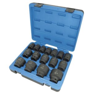 Jet 610403 PS1634 3/4" Drive 6 Point SAE Impact Socket Set 16-Piece