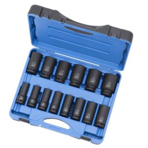 Jet 610406 PS834L 3/4" Drive SAE Deep Impact Socket Set 14-Piece