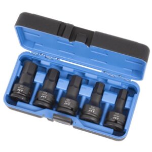 Jet 610421 PHB-3405M 3/4" Drive Metric Impact Hex Bit Socket Set 5-Piece