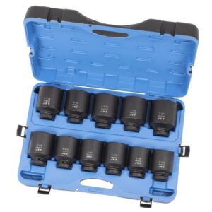 Jet 610504 PS1101D 1" Drive 6 Point SAE Deep Impact Socket Set 11-Piece