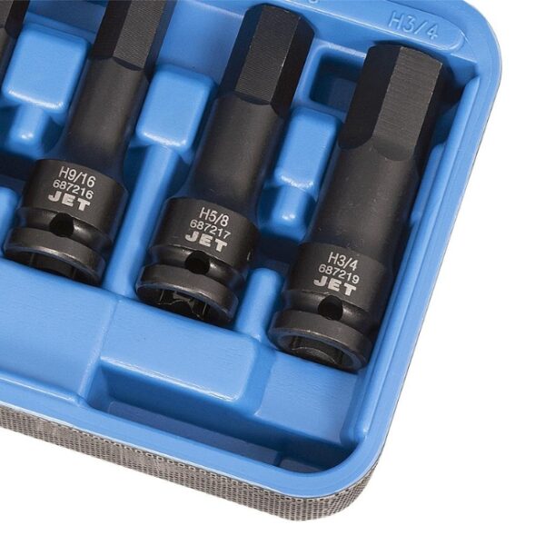 Jet 610331 PHB-1208 1/2" Drive SAE Hex Bit Impact Socket Set 8-Piece