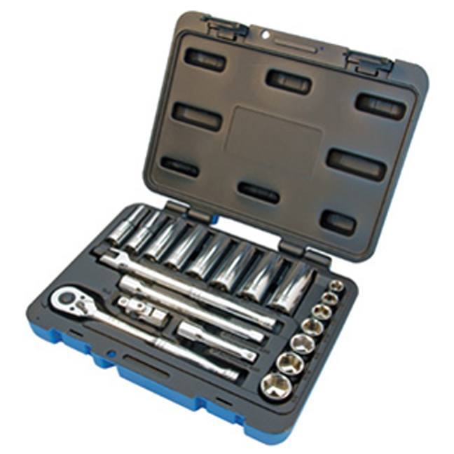 Jet 600229 21 PC 3/8" DR SAE Socket Wrench Set - 6 Point