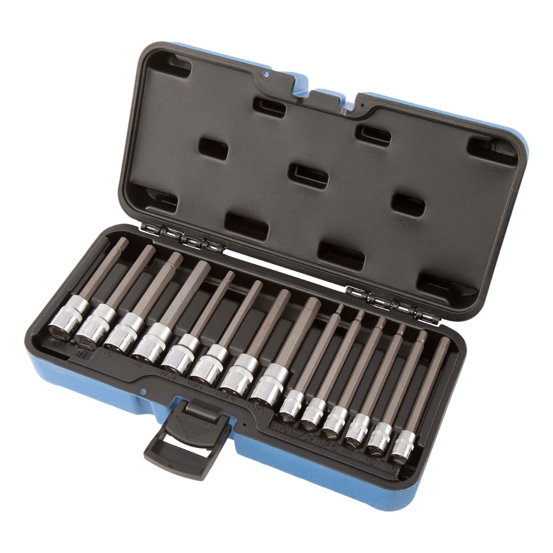 Jet 601808 LHSW-143814C 14pc 3/8"dr SAE Metric Hex Bit Socket Set