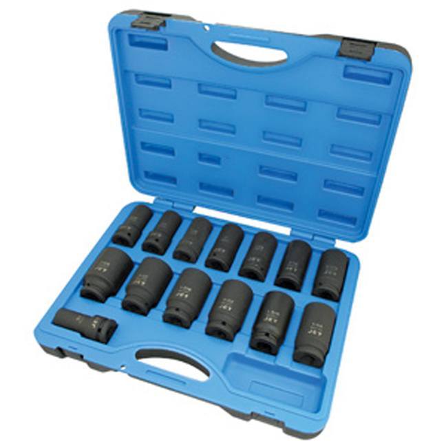 Jet 610406 PS834L 14Piece 3/4" Drive Deep SAE Impact Socket Set