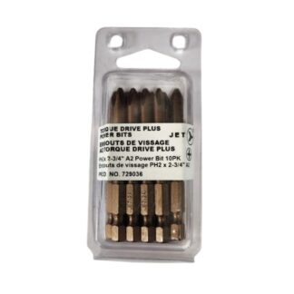 Jet 729036 Phillips PH2 x 2-3/4" A2 Power Bit 10-Pack