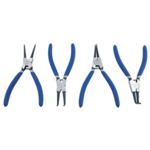 JET 730353 4-Piece Snap Ring Pliers Set – Carbon Steel, Spring Loaded, Cushion Grip Handles