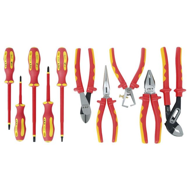Jet 760002 JITK-10S VDE 1000V Insulated Tool Kit, 10-Pieces